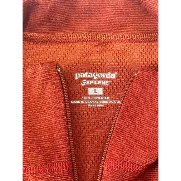 Patagonia Capilene Midweight Capilene Quarter Zip Baselayer Burnt Orange Size L - Picture 4 of 11